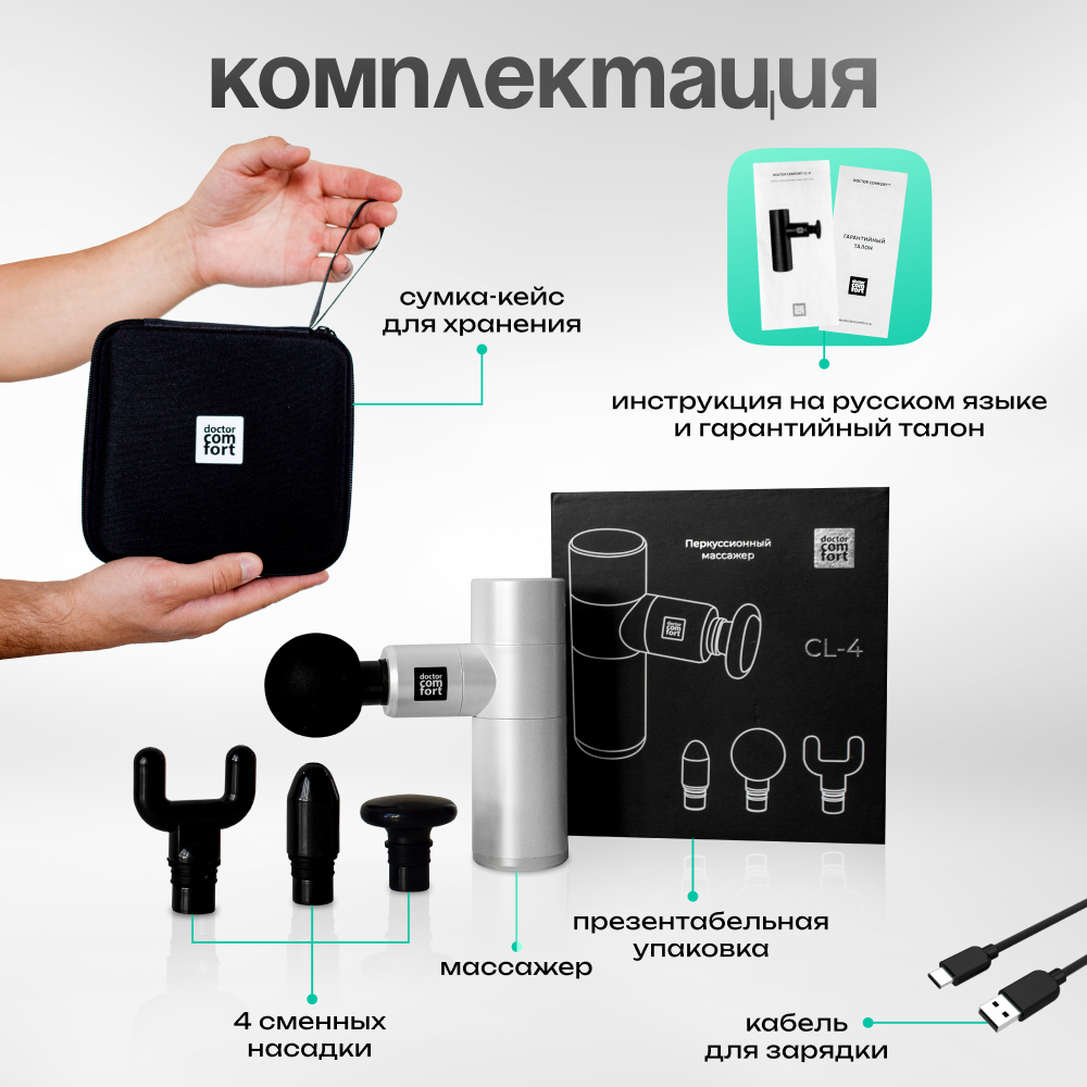 Перкуссионный массажер Doctor Comfort CL-4